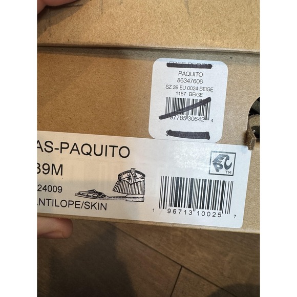 Ash Paquito Sandals Womens Size 8.5 Beige Fringe Gladiator Leather Studded Zip - Picture 12 of 14